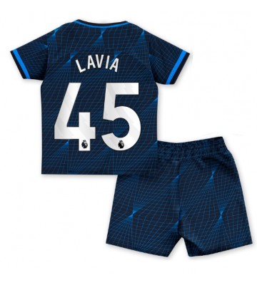 Chelsea Romeo Lavia #45 Segunda Equipación Niños 2023-24 Manga Corta (+ Pantalones cortos)